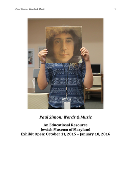 Paul Simon: Words & Music 1