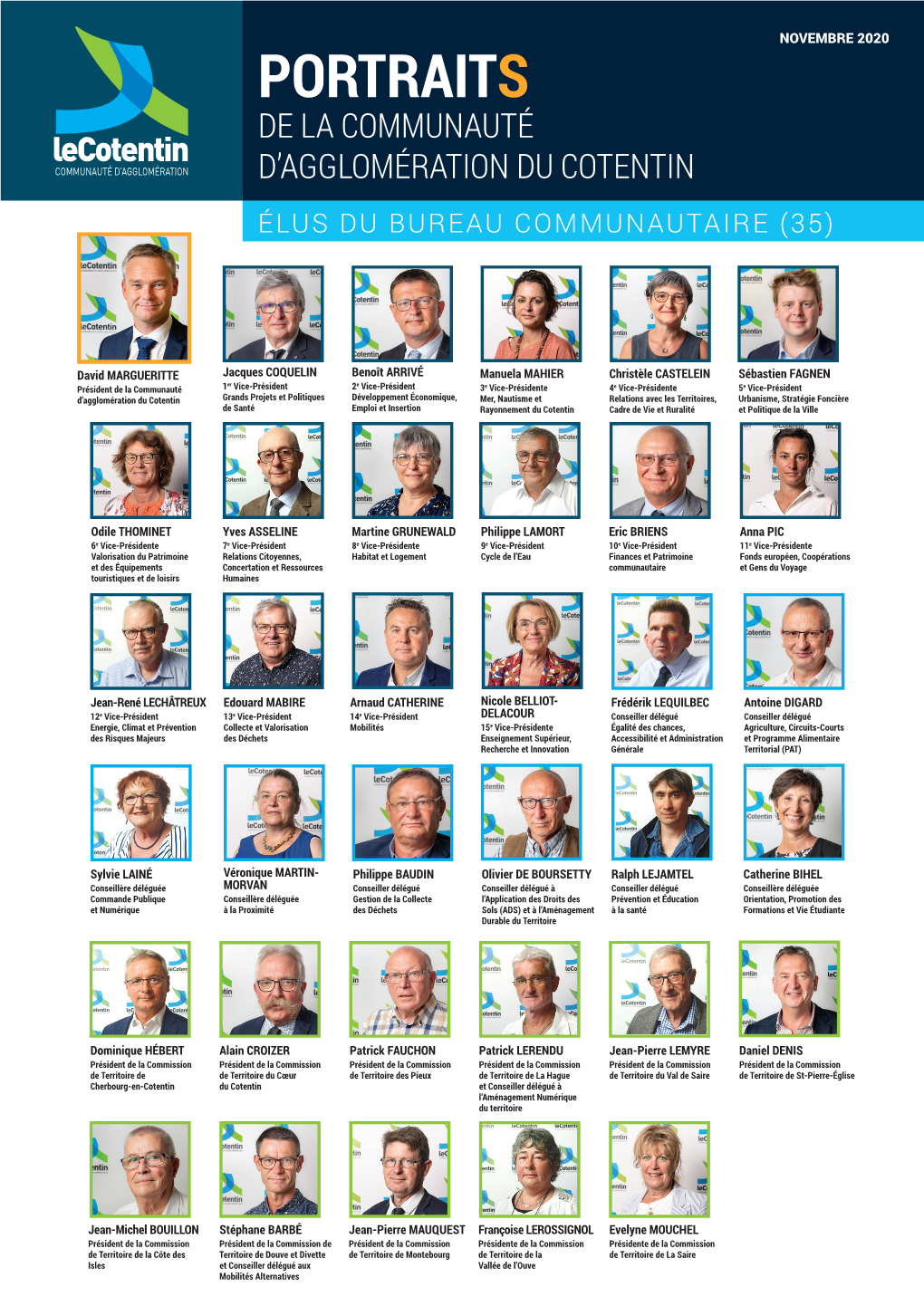 Portraits De La Communauté D’Agglomération Du Cotentin Élus Du Bureau Communautaire (35)