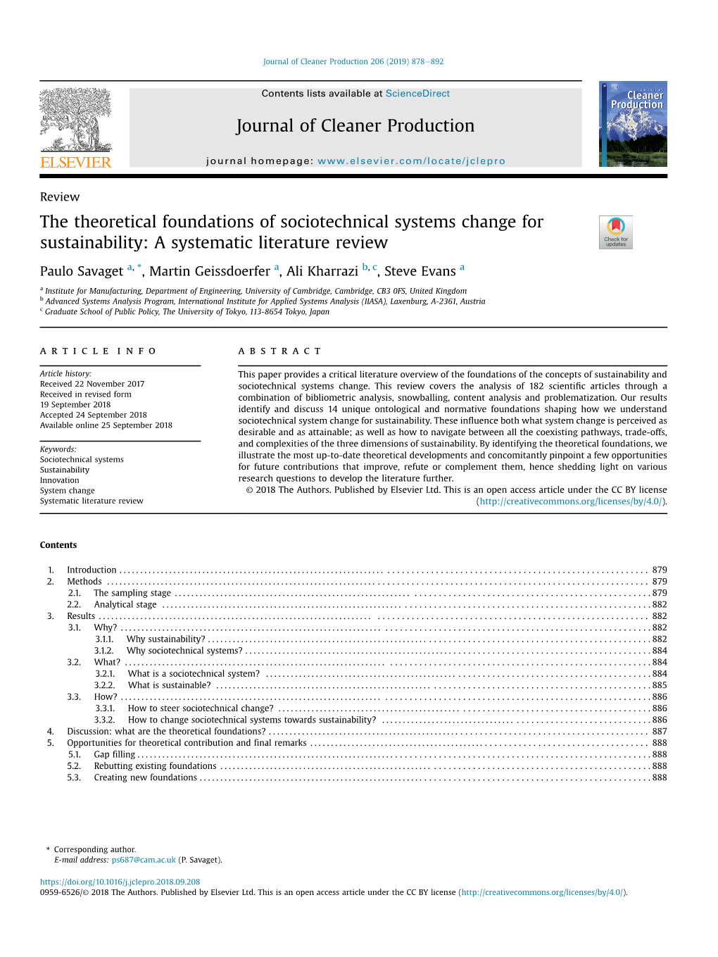 The Theoretical Foundations of Sociotechnical Systems Change for Sustainability: a Systematic Literature Review