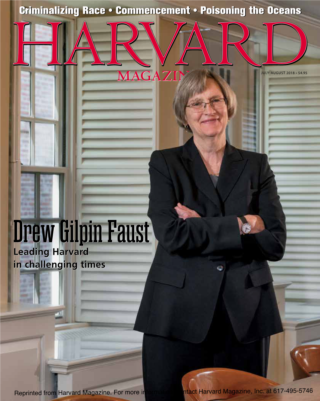 Drew Gilpin Faust Leading Harvard in Challenging Times