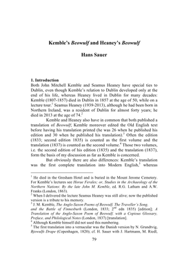 'Kemble's Beowulf and Heaney's Beowulf'