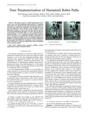 Time Parameterization of Humanoid Robot Paths
