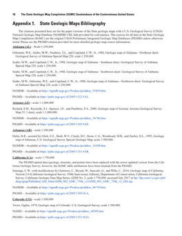 Appendix 1. State Geologic Maps Bibliography