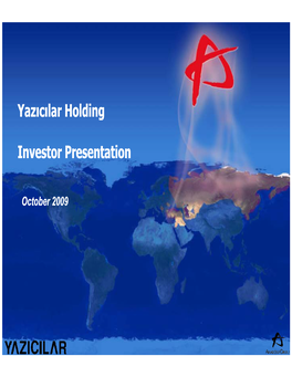 Yazıcılar Holding Investor Presentation G
