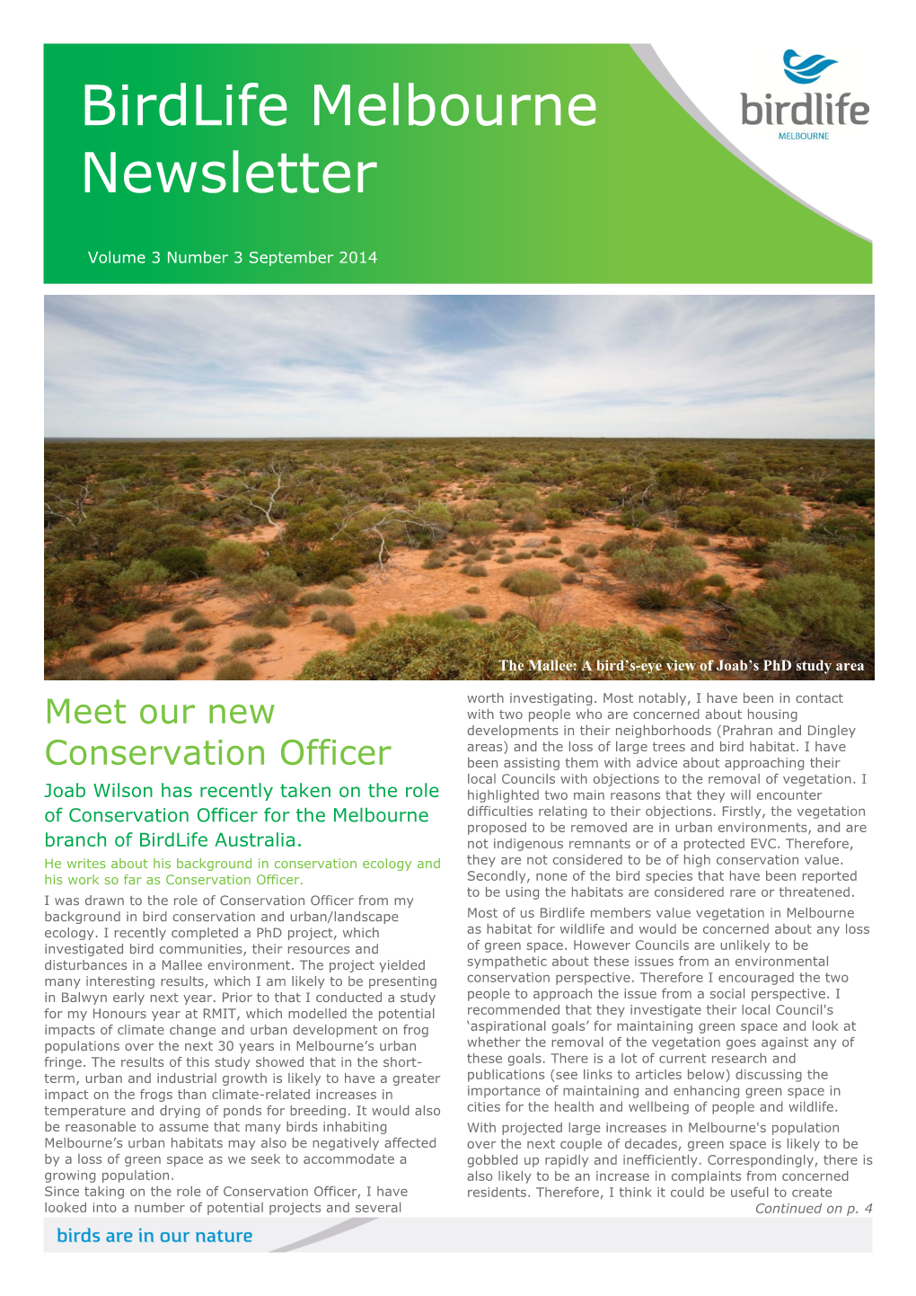 Birdlife Melbourne Newsletter