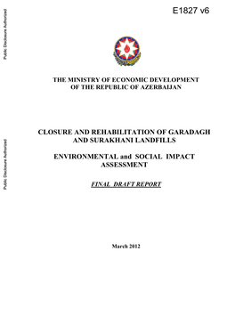 The Ministry of Economic Development of the Republic of Azerbaijan