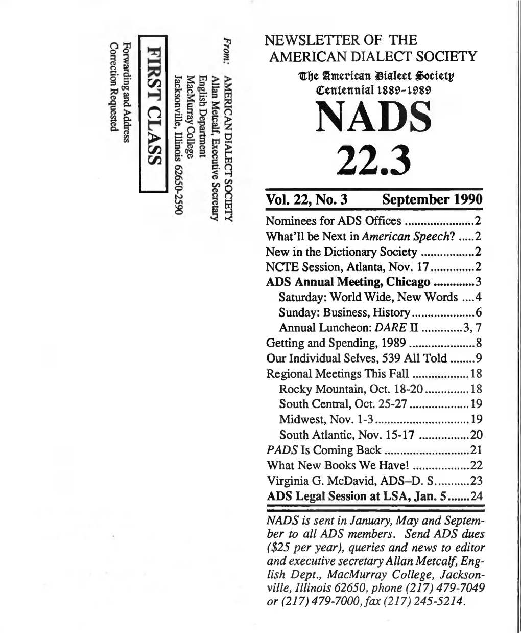 NADS.22.3 September 1990