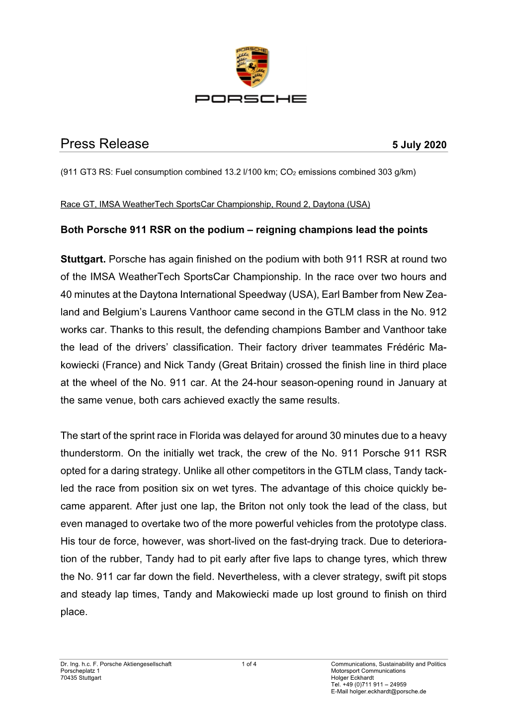 Press Release 5 July 2020