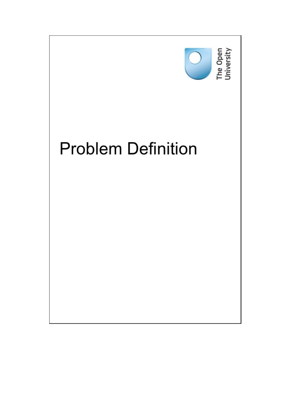 Problem Definition