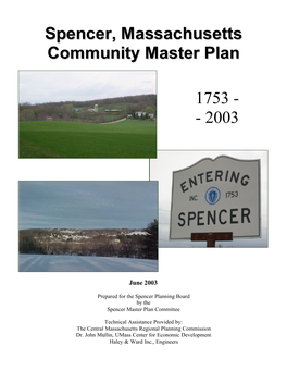 Spencer, Massachusetts Community Master Plan