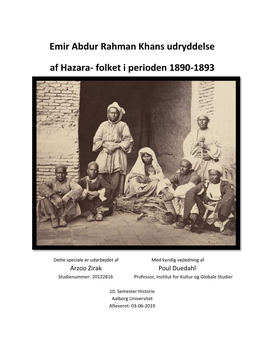 Emir Abdur Rahman Khans Udryddelse Af Hazara- Folket I Perioden 1890-1893