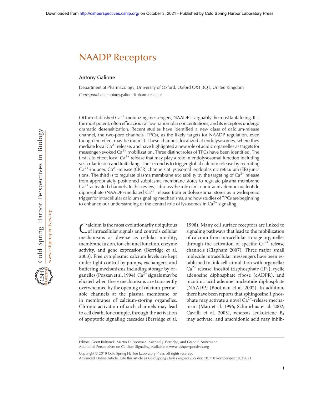 NAADP Receptors