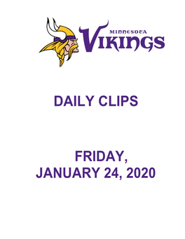Daily Clips Friday, January 24, 2020