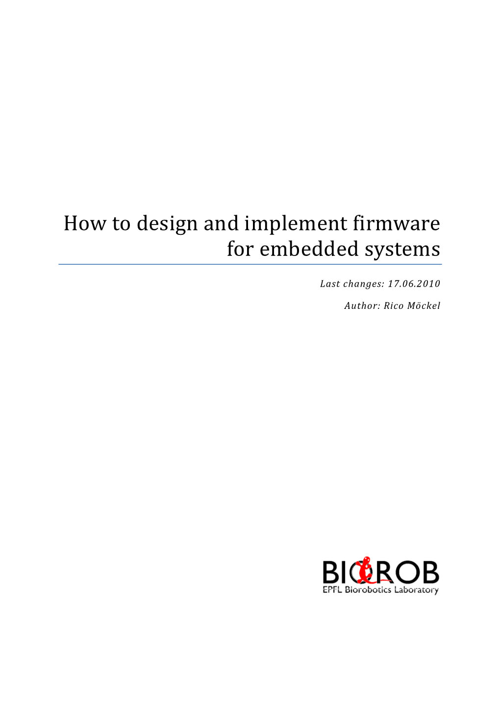 How to Design and Implement Firmware for Embedded Systems