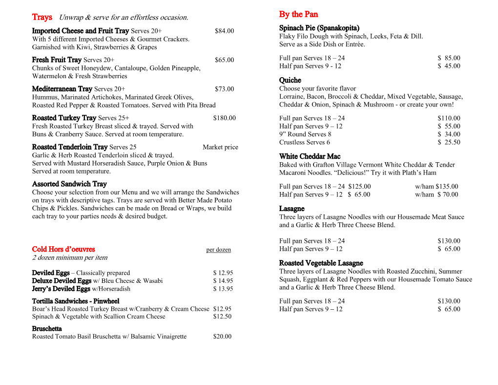 Download Our Catering Menu