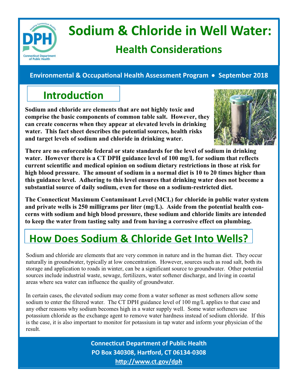 Sodium & Chloride in Well Water