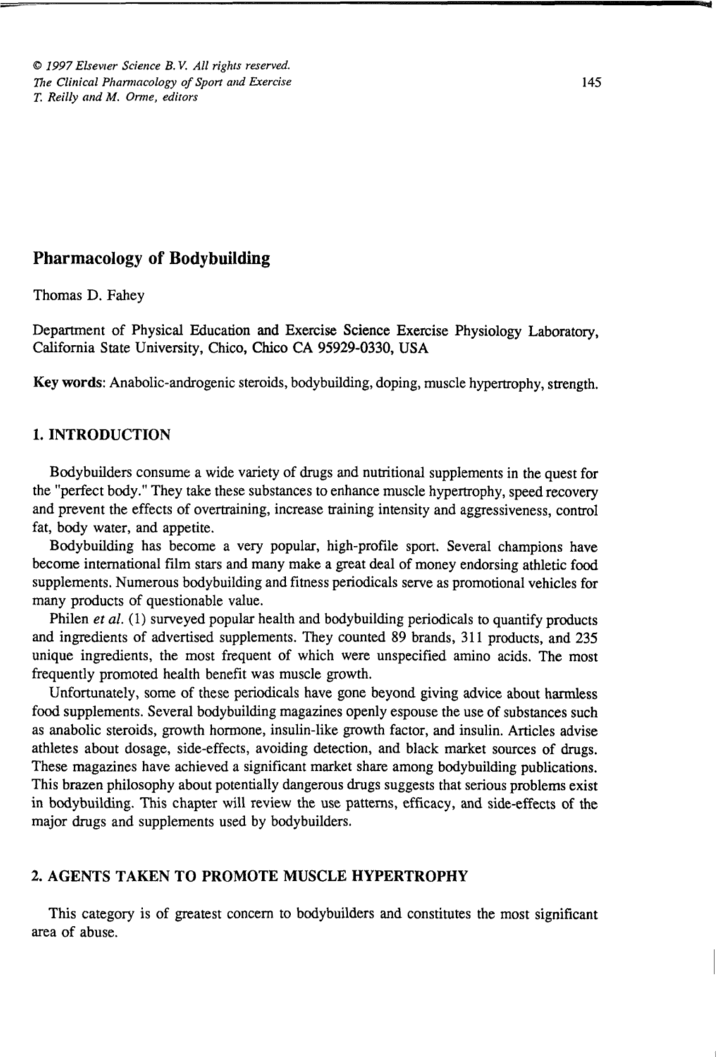 Pharmacology of Bodybuilding