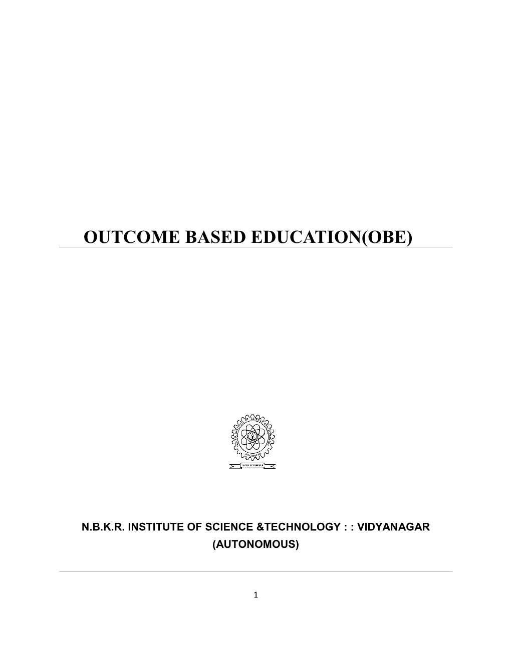 Outcome Based Education(Obe)