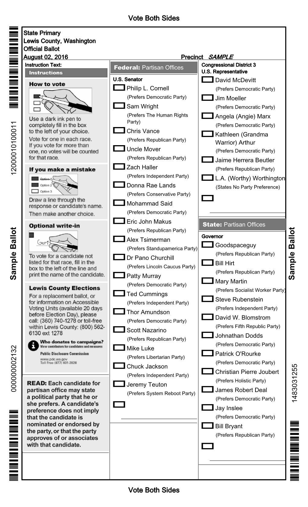 Sample Ballot