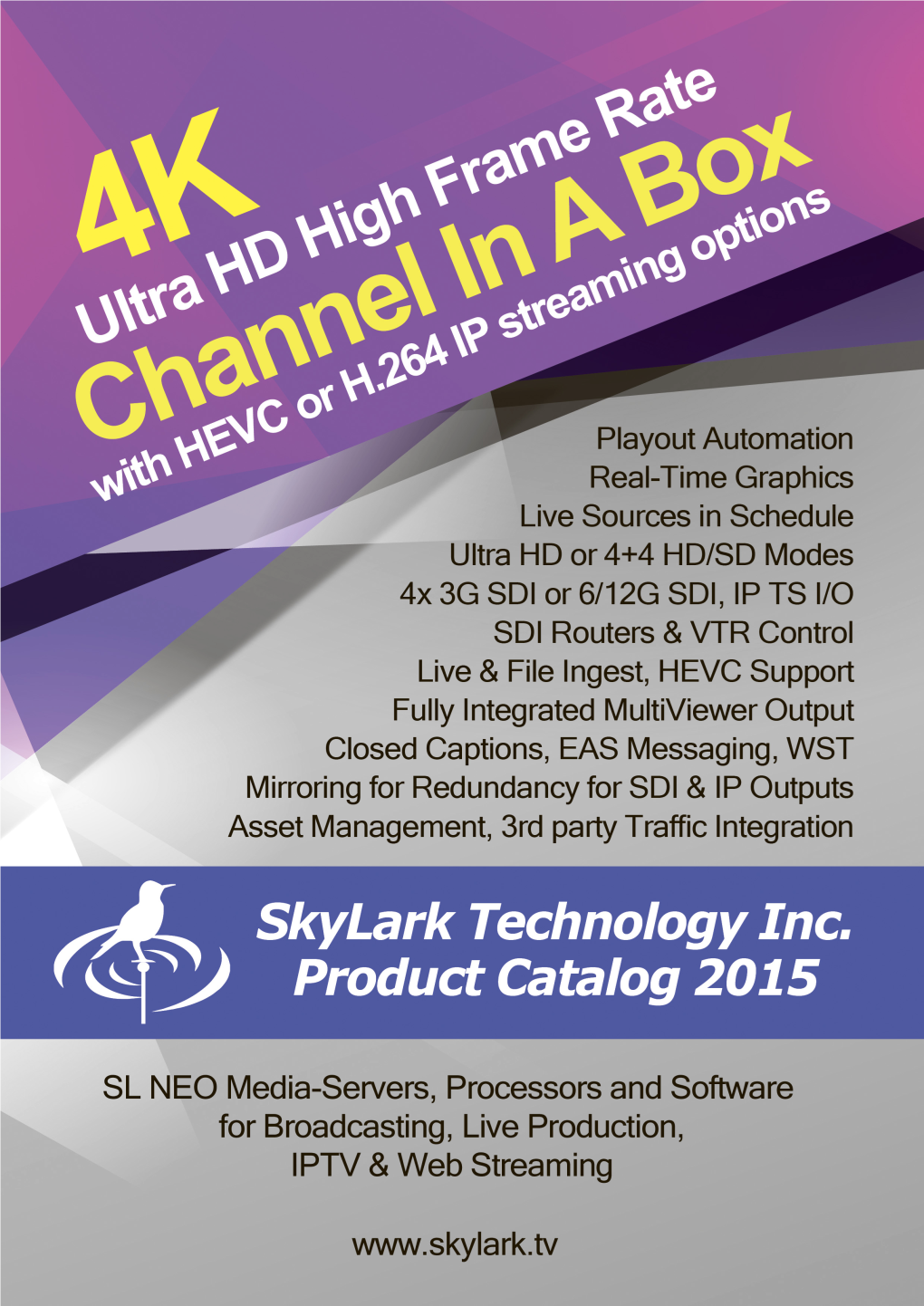 Skylark SL NEO Product Catalog 2015