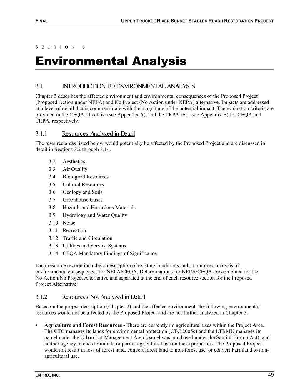 Environmental Analysis