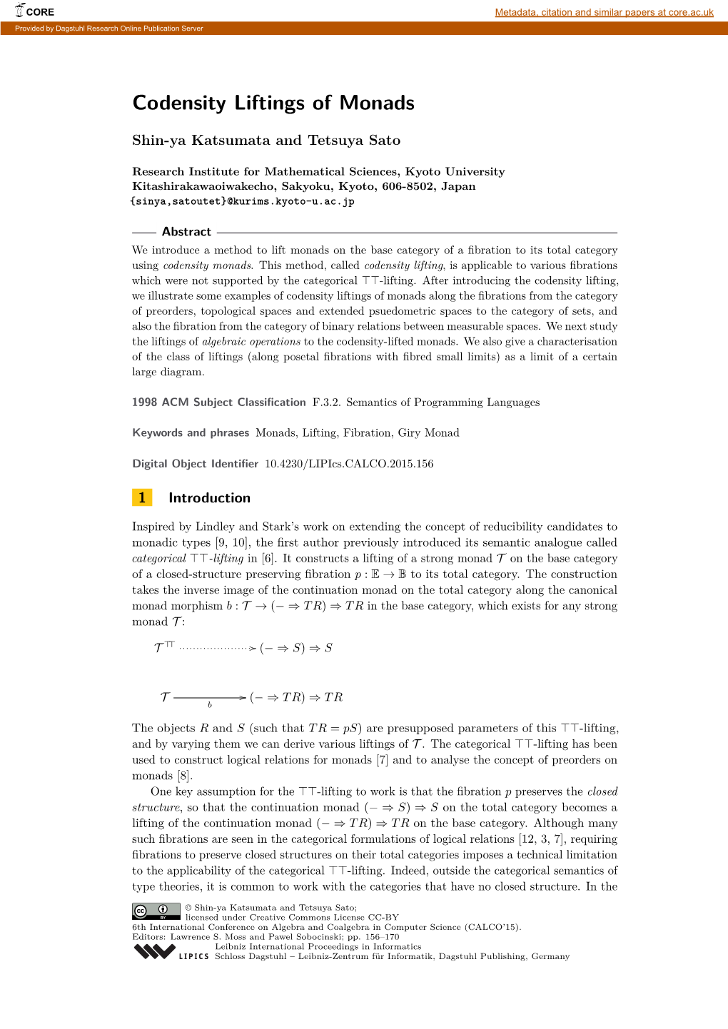 Codensity Liftings of Monads