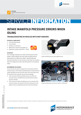 Intake Manifold Pressure Error at Idle