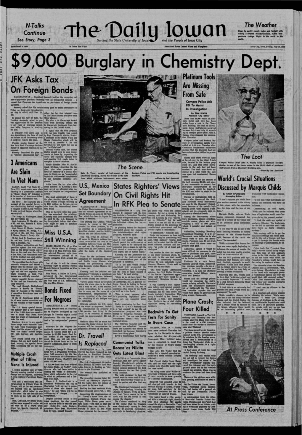 Daily Iowan (Iowa City, Iowa), 1963-07-19