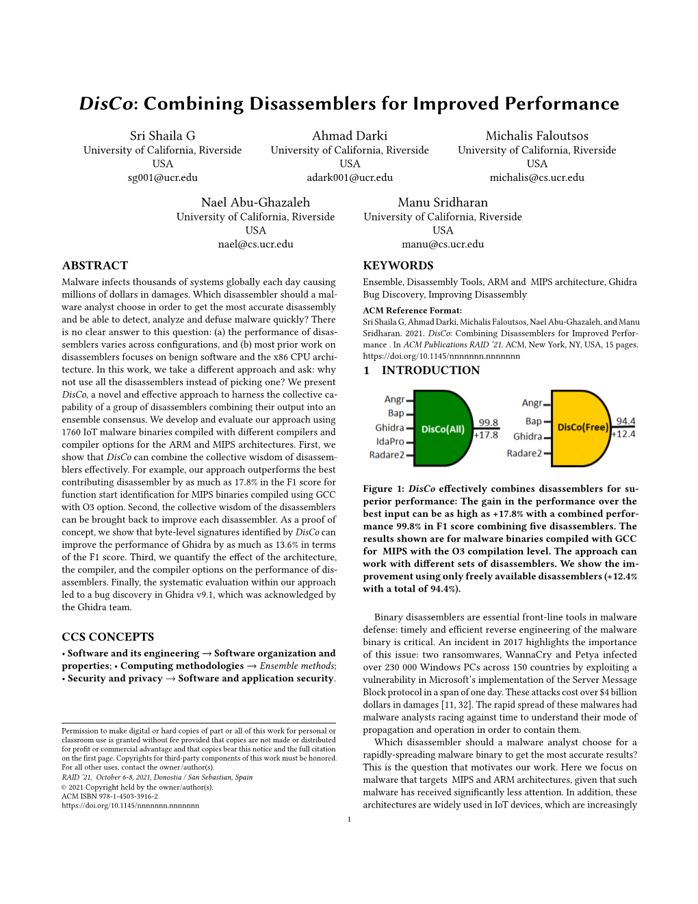 Disco: Combining Disassemblers for Improved Performance