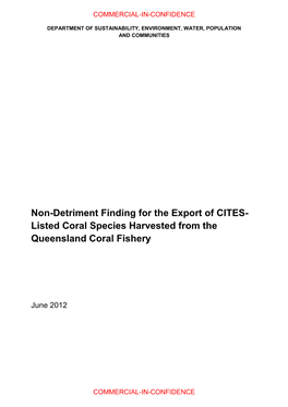 Queensland Coral Fishery