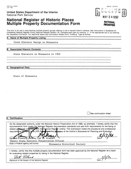 National Register of Historic Places Multiple Property Documentation Form REGISTER