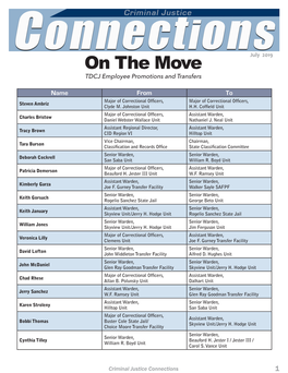 On the Move, July 2019