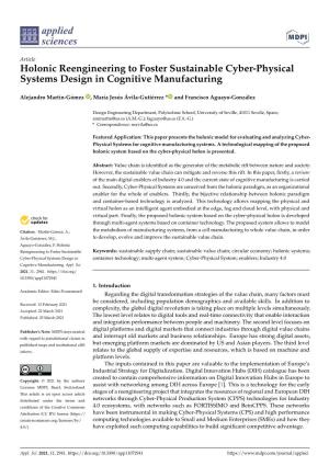 Holonic Reengineering to Foster Sustainable Cyber-Physical Systems Design in Cognitive Manufacturing