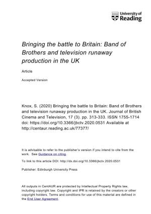 Band of Brothers and Television Runaway Production in the UK
