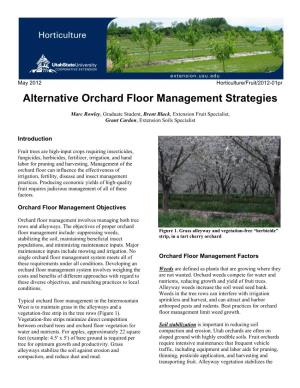 Alternative Orchard Floor Management Strategies
