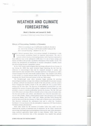 Weather and Climate Forecasting