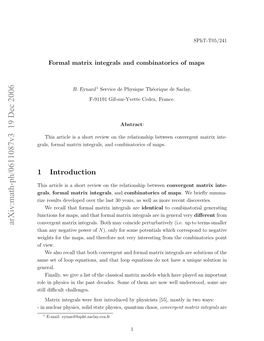 Formal Matrix Integrals and Combinatorics of Maps