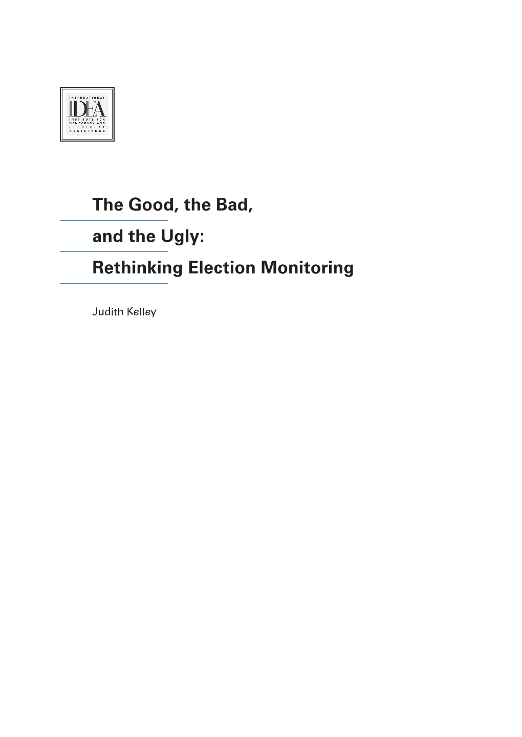 Rethinking Election Monitoring