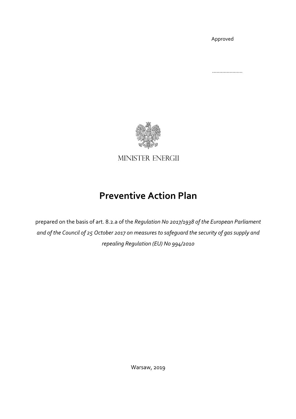 Preventive Action Plan