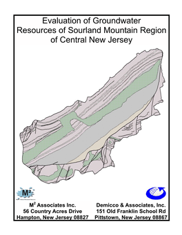Evaluation of Groundwater Resources of Sourland Mountain Region of Central New Jersey