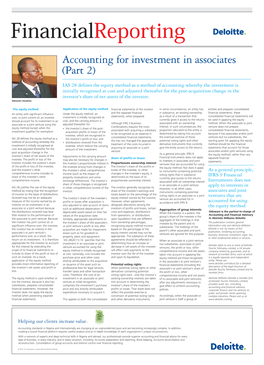 Accounting for Investment in Associates (Part 2)