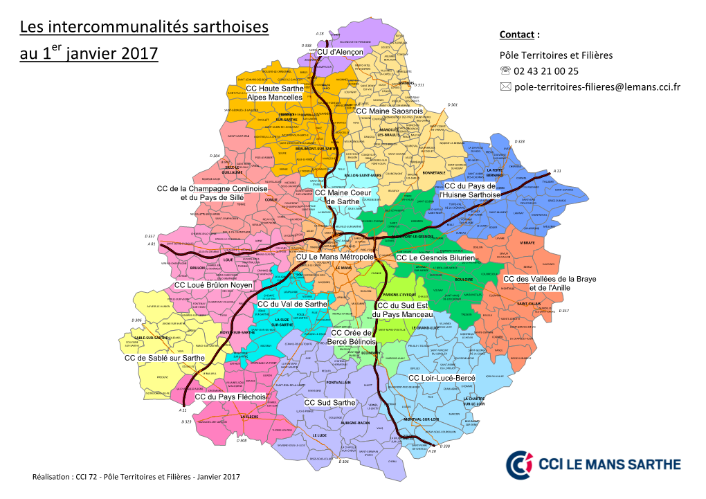 Les Intercommunalités Sarthoises Au 1 Janvier 2017