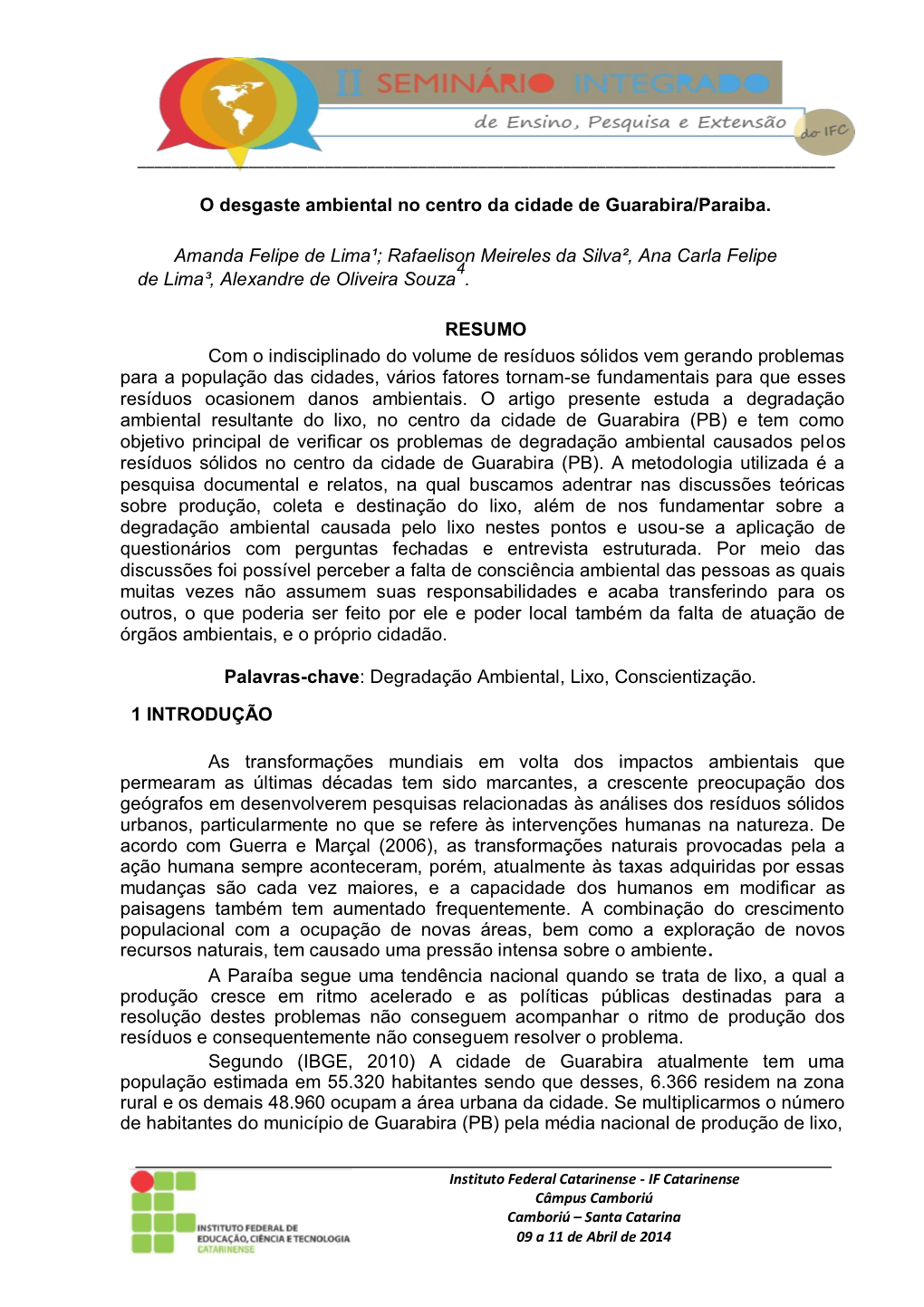 O Desgaste Ambiental No Centro Da Cidade De Guarabira/Paraiba