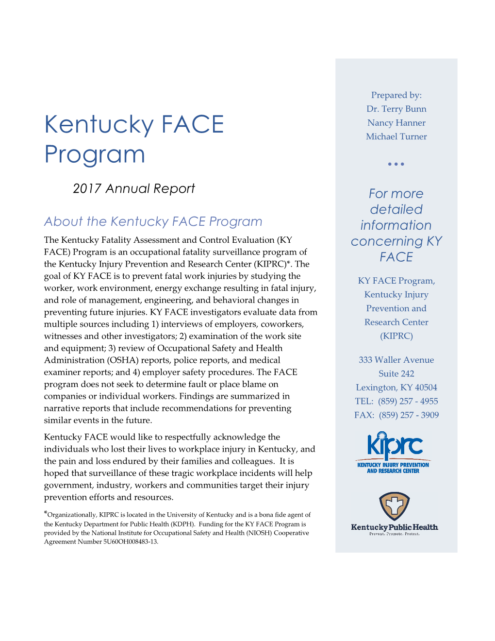 FACE Annual Report 2017