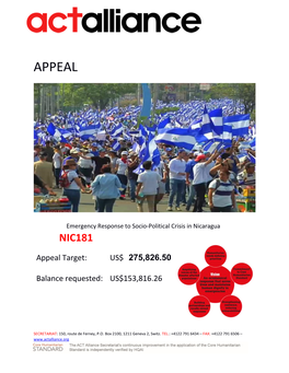 Appeals Nicaragua Socio-Political Crisis NIC181