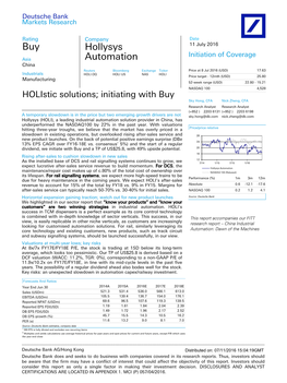 Buy Hollysys Automation