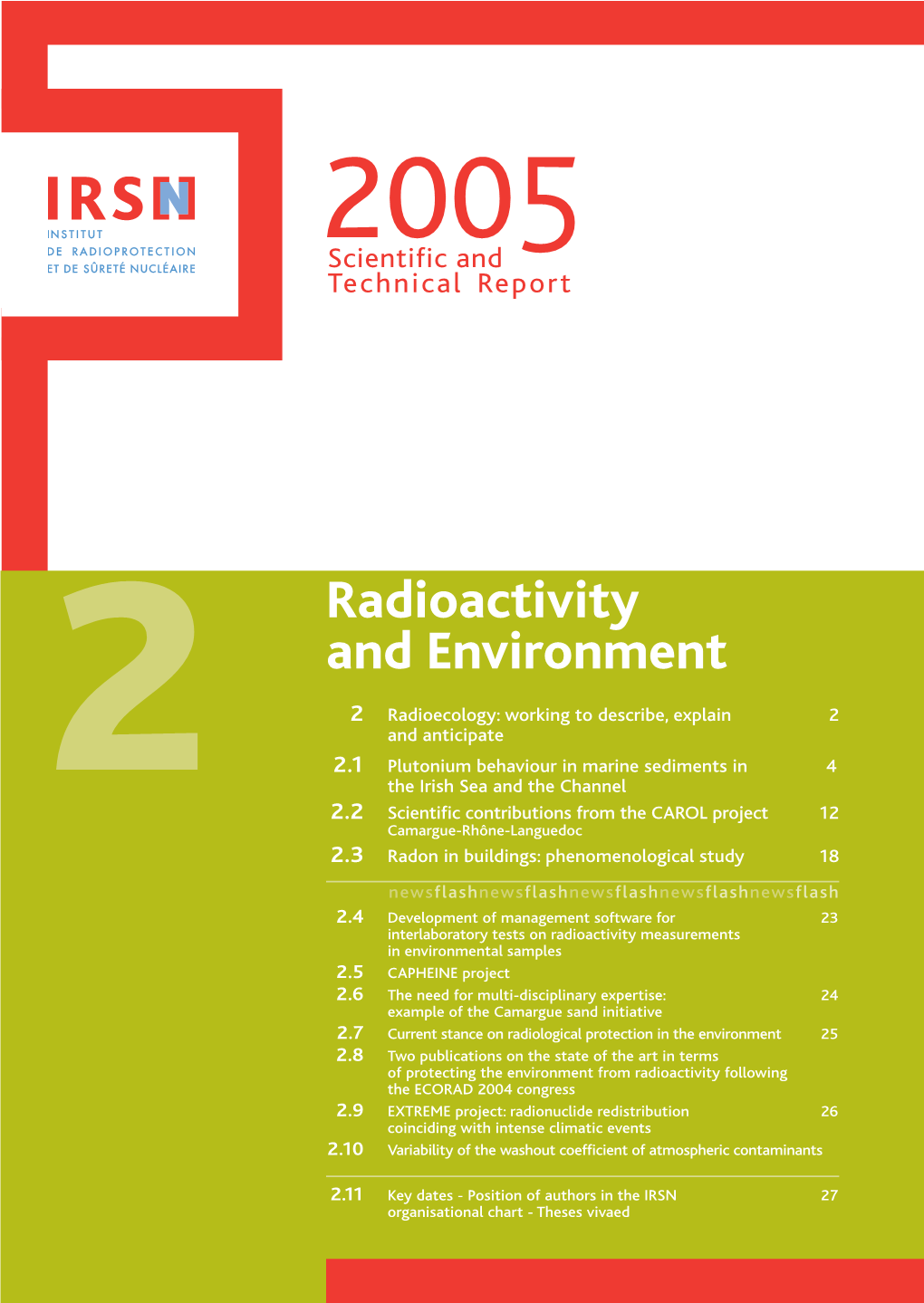 Part of the Scientific and Technical Report 2005 (Pdf