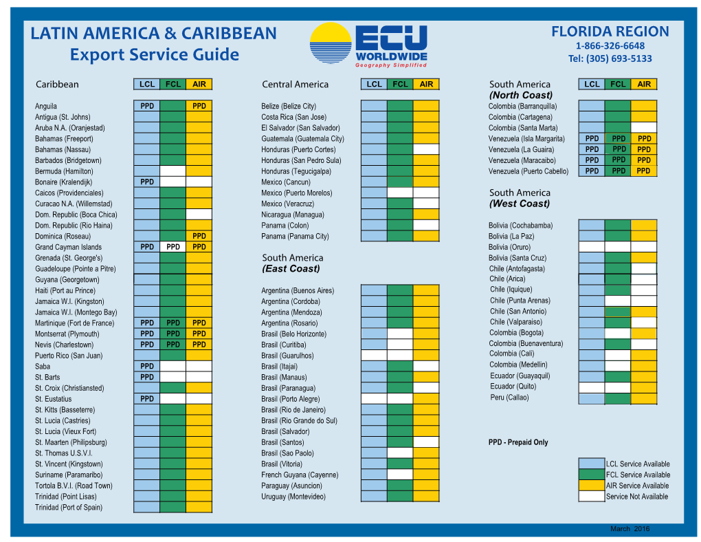 LATIN AMERICA & CARIBBEAN Export Service Guide