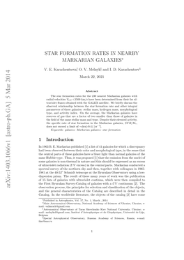 Star Formation Rates in Nearby Markarian Galaxies