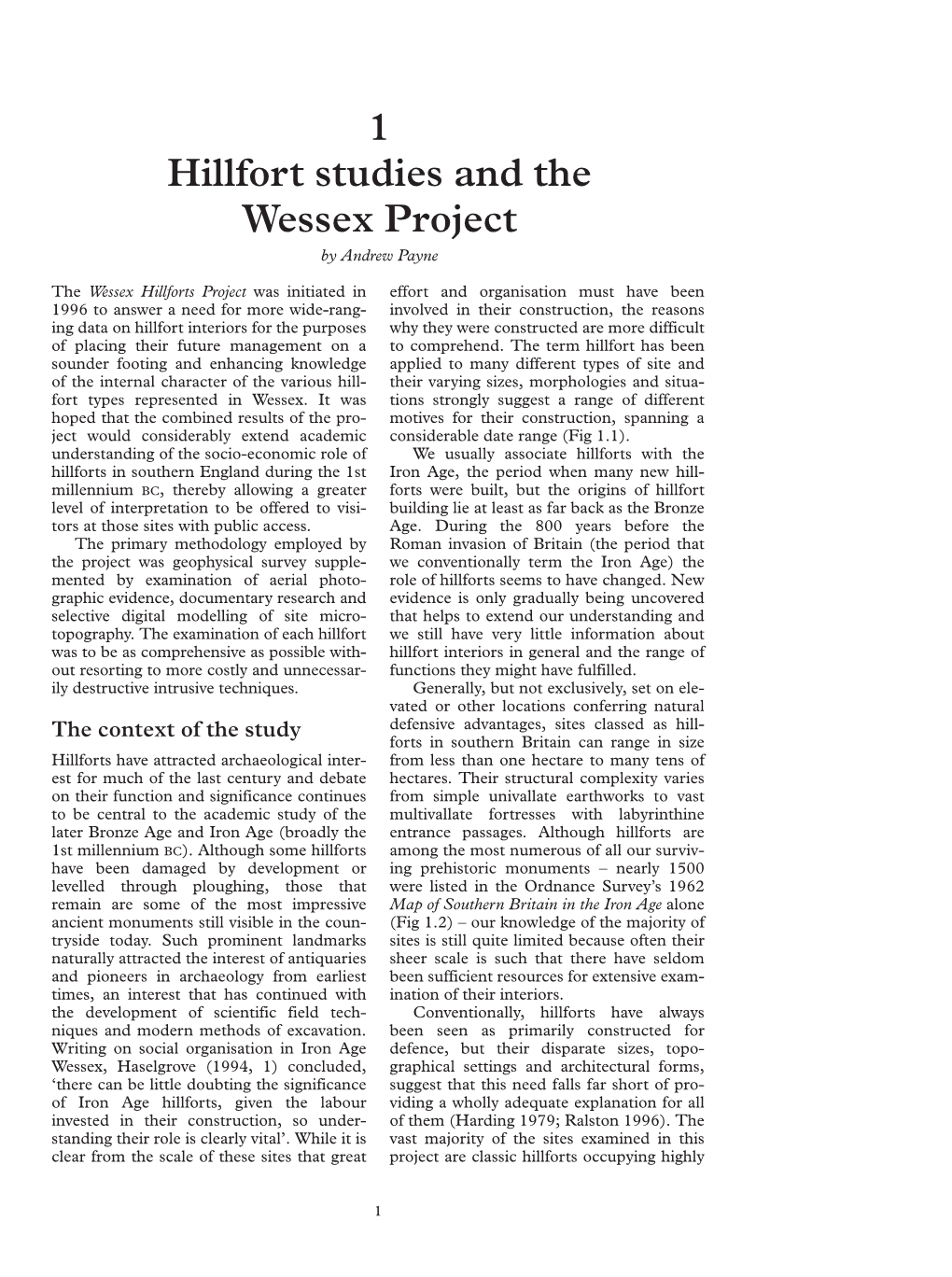 The Wessex Hillforts Project